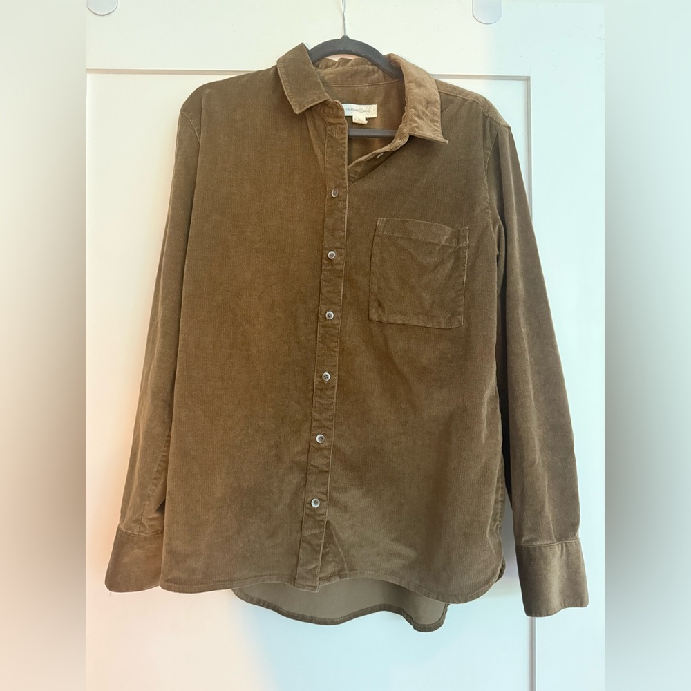 Treasure & Bond Tan Corduroy Shirt